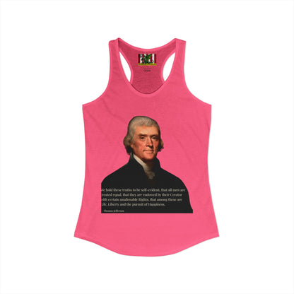 We hold these truths to be self-evident Women's Racerback Tank Top by theGreenDragonTavern.shop