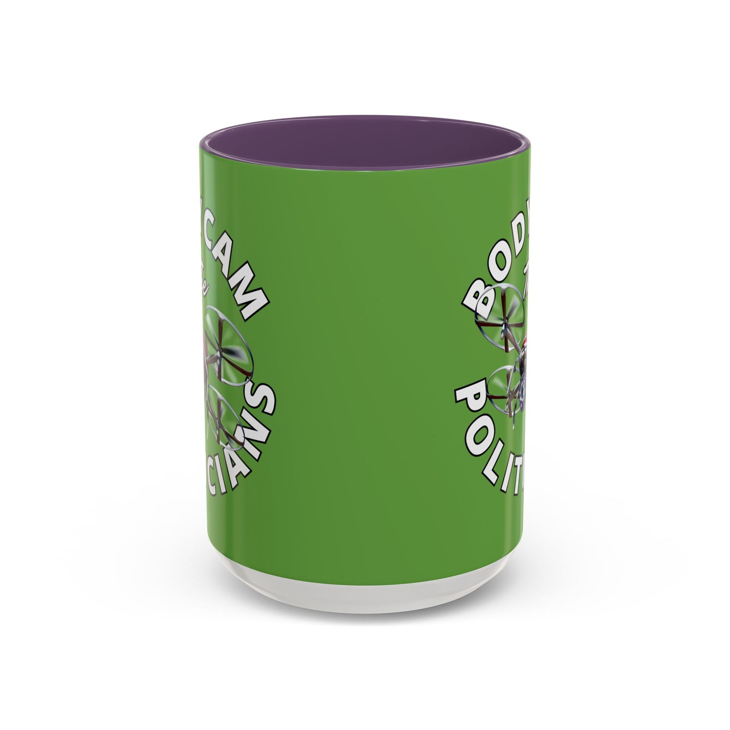 Bodycam the Politicians Drone Green Accent Mug by theGreenDragonTavern.shop
