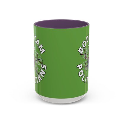 Bodycam the Politicians Drone Green Accent Mug by theGreenDragonTavern.shop