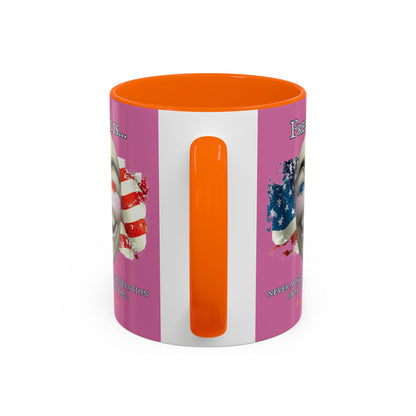 Ronald Reagan Freedom Vendetta Pink Accent Mug by theGreenDragonTavern.shop