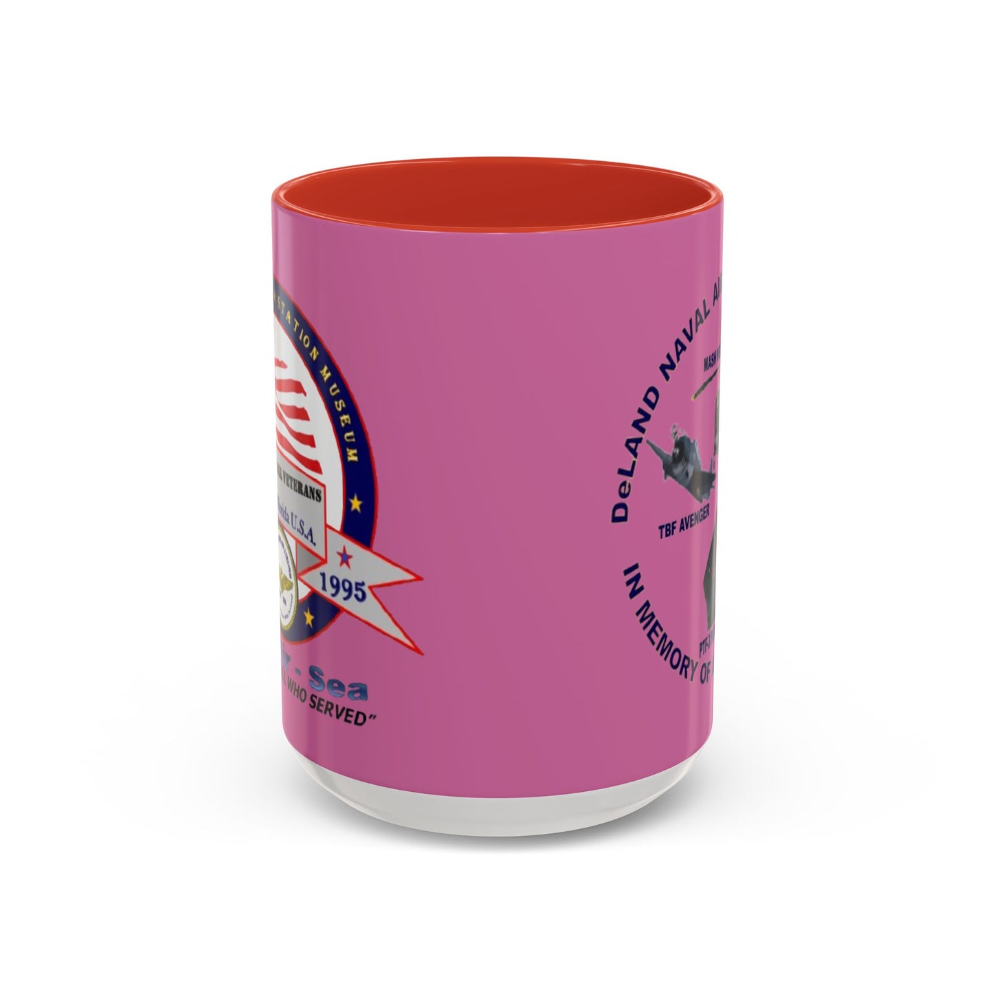 DNASM 2-sided, Founding & Student Art Pink Accent Mug by theGreenDragonTavern.shop