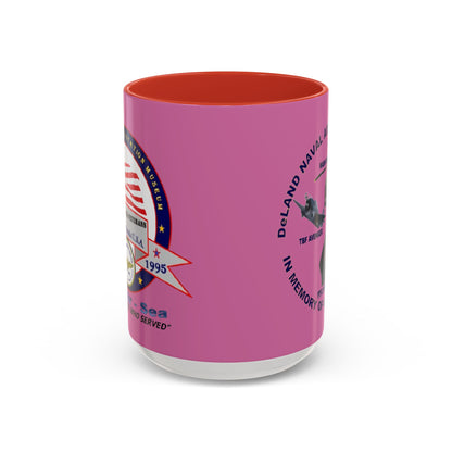 DNASM 2-sided, Founding & Student Art Pink Accent Mug by theGreenDragonTavern.shop