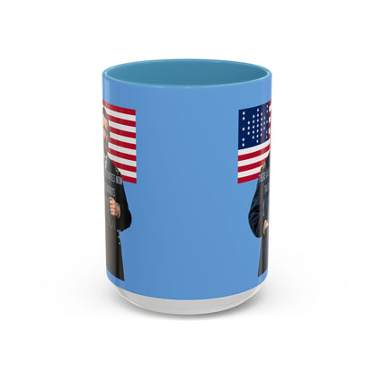 "Traitors and Patriots" Ulysses Grant Light Blue Accent Mug by theGreenDragonTavern.shop