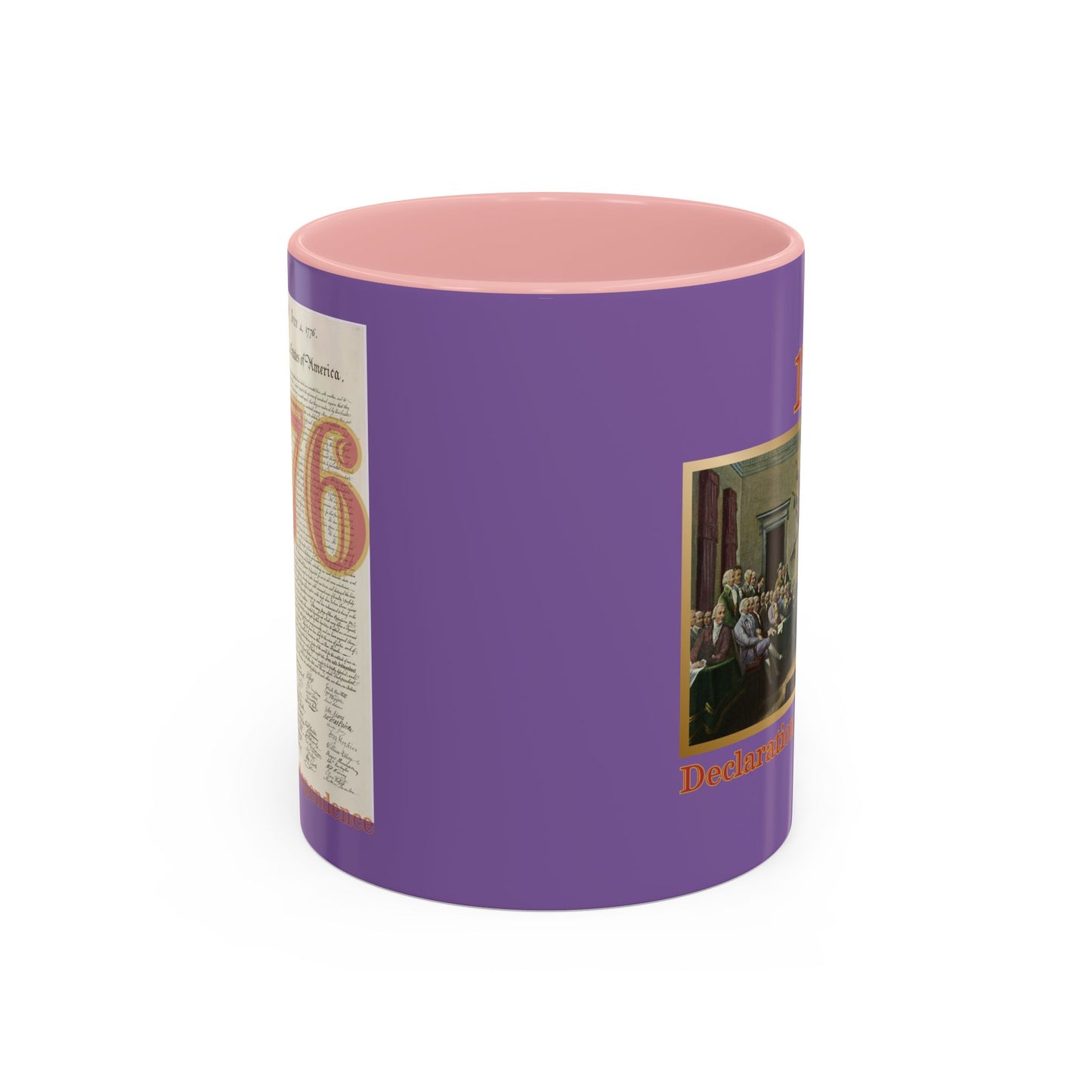 Declaration of Independence Light Purple Accent Mug by theGreenDragonTavern.shop