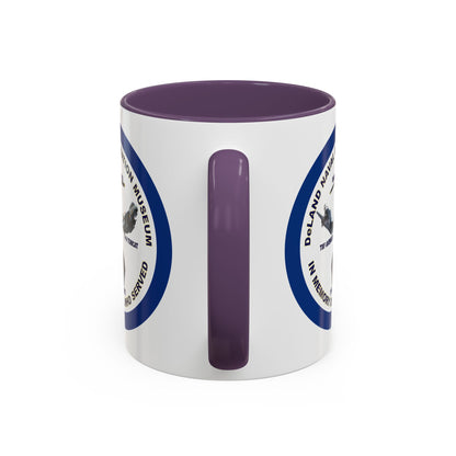DNASM Student Art Navy Frame White Accent Mug by theGreenDragonTavern.shop