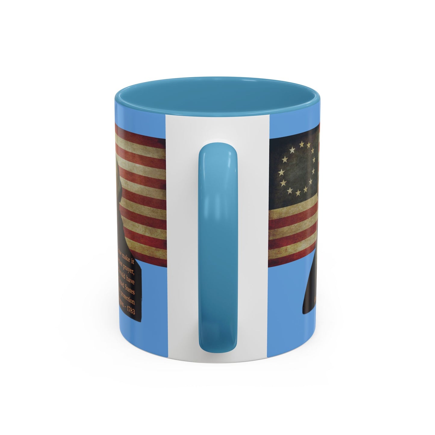 Washington's Earnest Prayer Light Blue Accent Mug by theGreenDragonTavern.shop