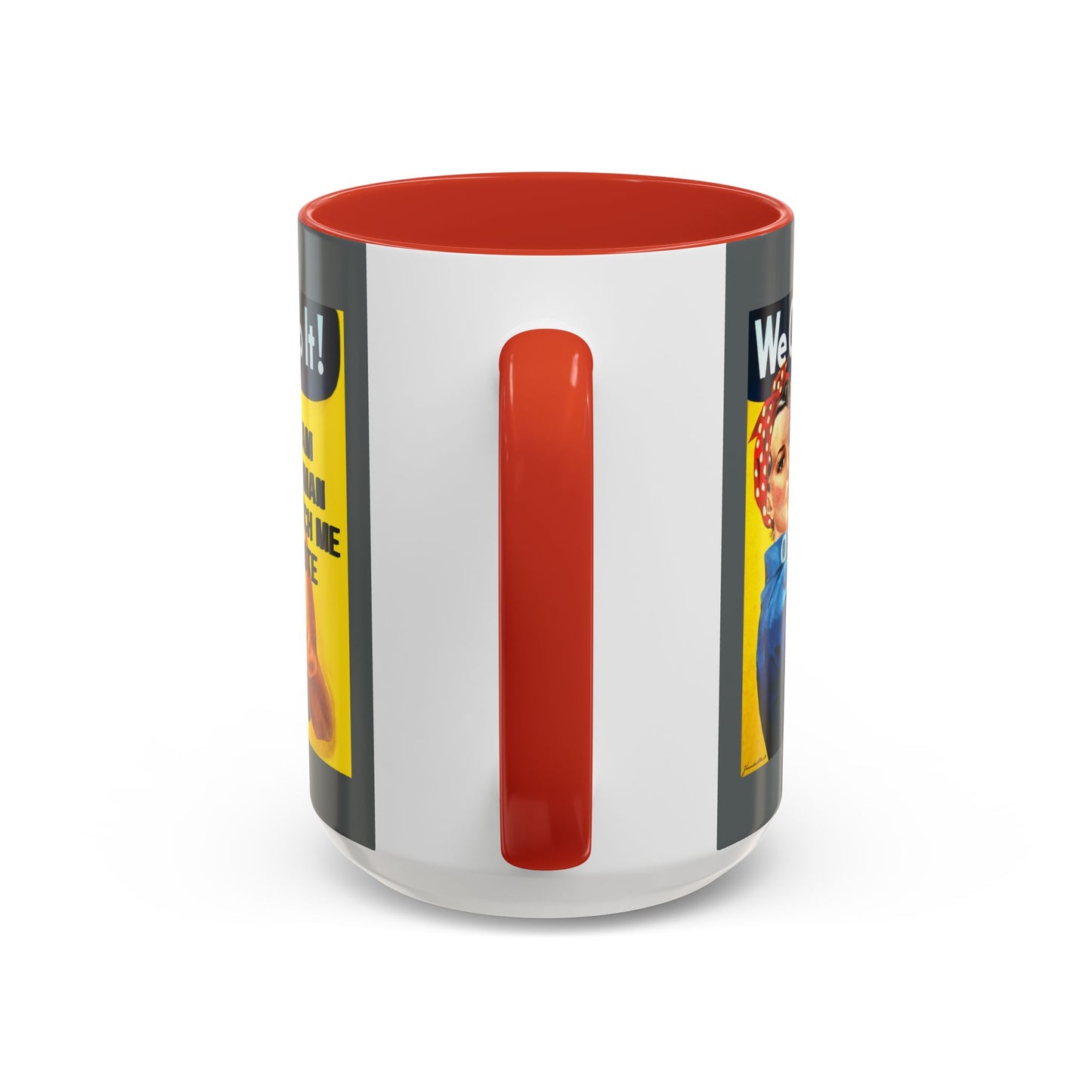 I Am Woman Watch Me Vote Rosie Grey Accent Mug by theGreenDragonTavern.shop