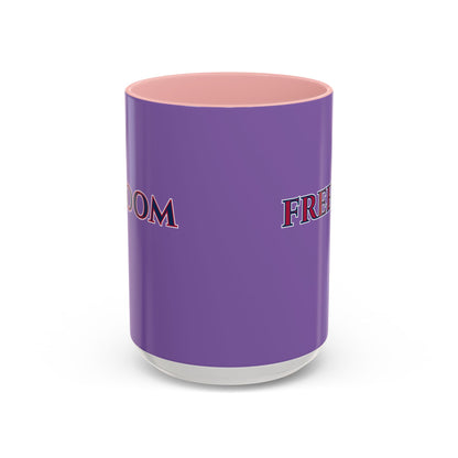 Freedom, Light Purple Accent Mug by theGreenDragonTavern.shop