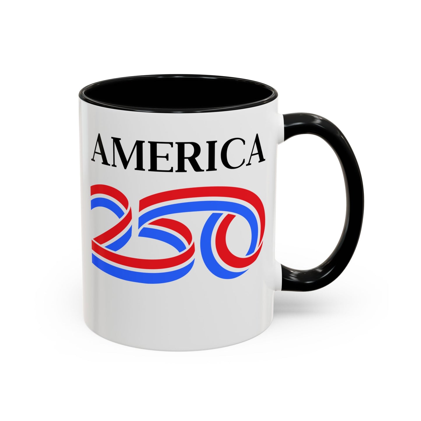 America 250 White Accent Mug by theGreenDragonTavern.shop