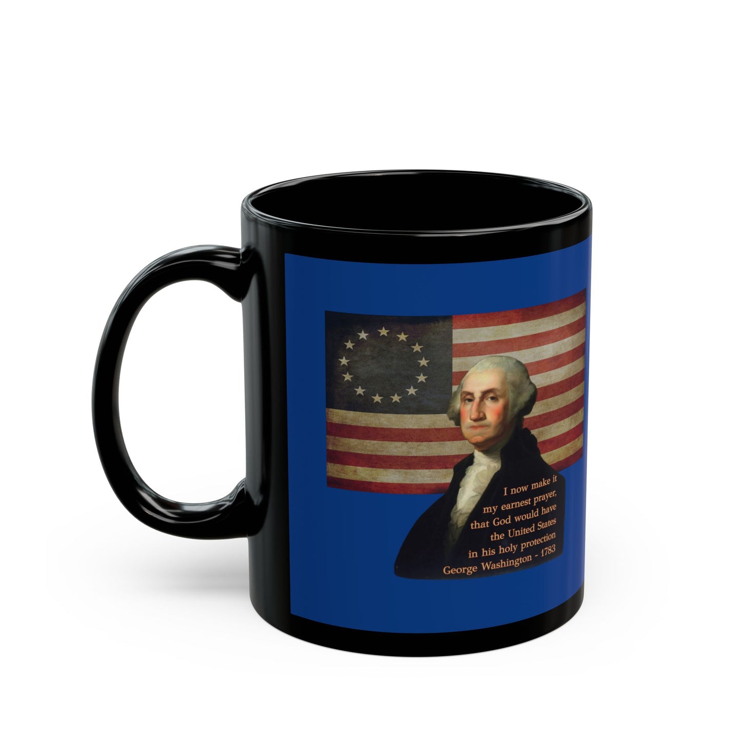 Washington's Earnest Prayer Blue Mug by theGreenDragonTavern.shop