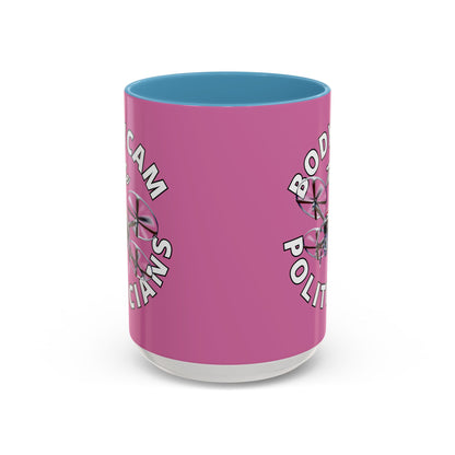 Bodycam the Politicians Drone Pink Accent Mug by theGreenDragonTavern.shop