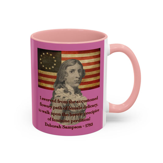Deborah Sampson, America's Mulan Pink Accent Mug by theGreenDragonTavern.shop