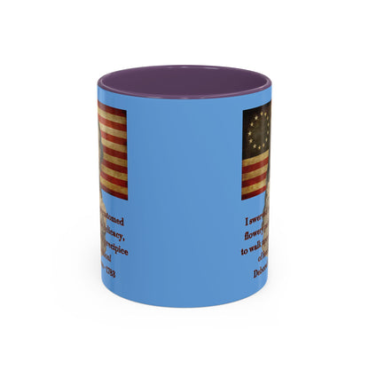 Deborah Sampson, America's Mulan Light Blue Accent Mug by theGreenDragonTavern.shop