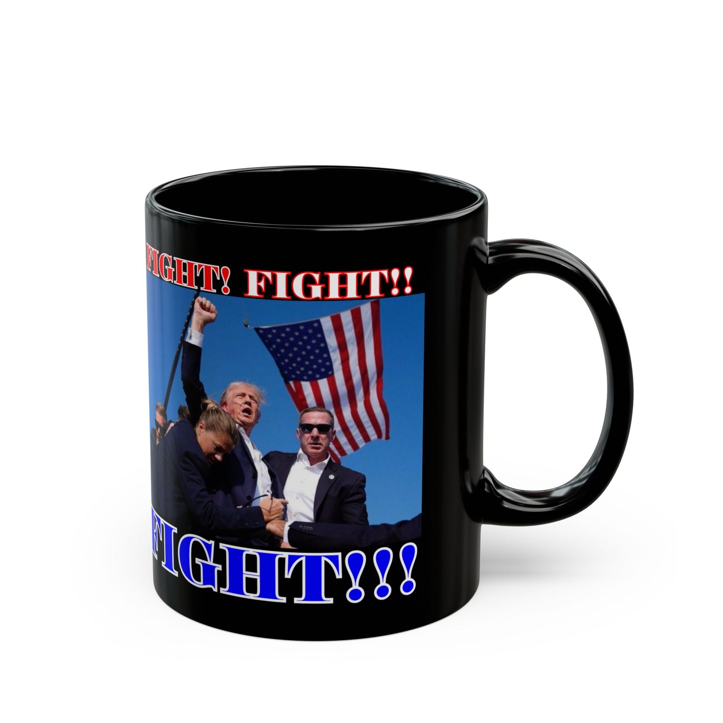 FIGHT! FIGHT!! FIGHT!!! Black Mug by theGreenDragonTavern.shop