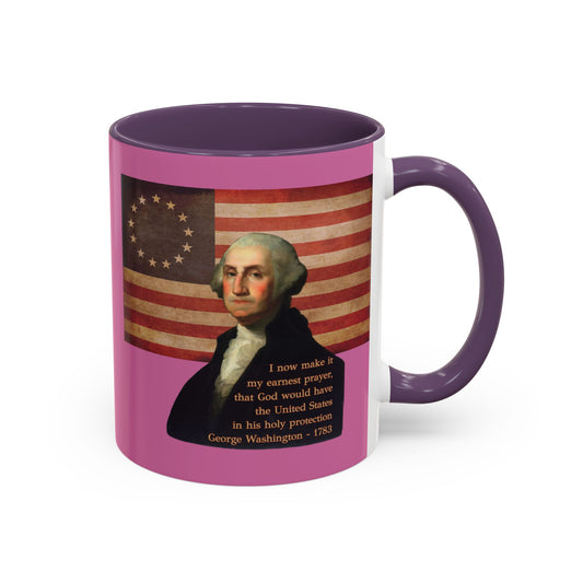 Washington's Earnest Prayer Pink Accent Mug by theGreenDragonTavern.shop