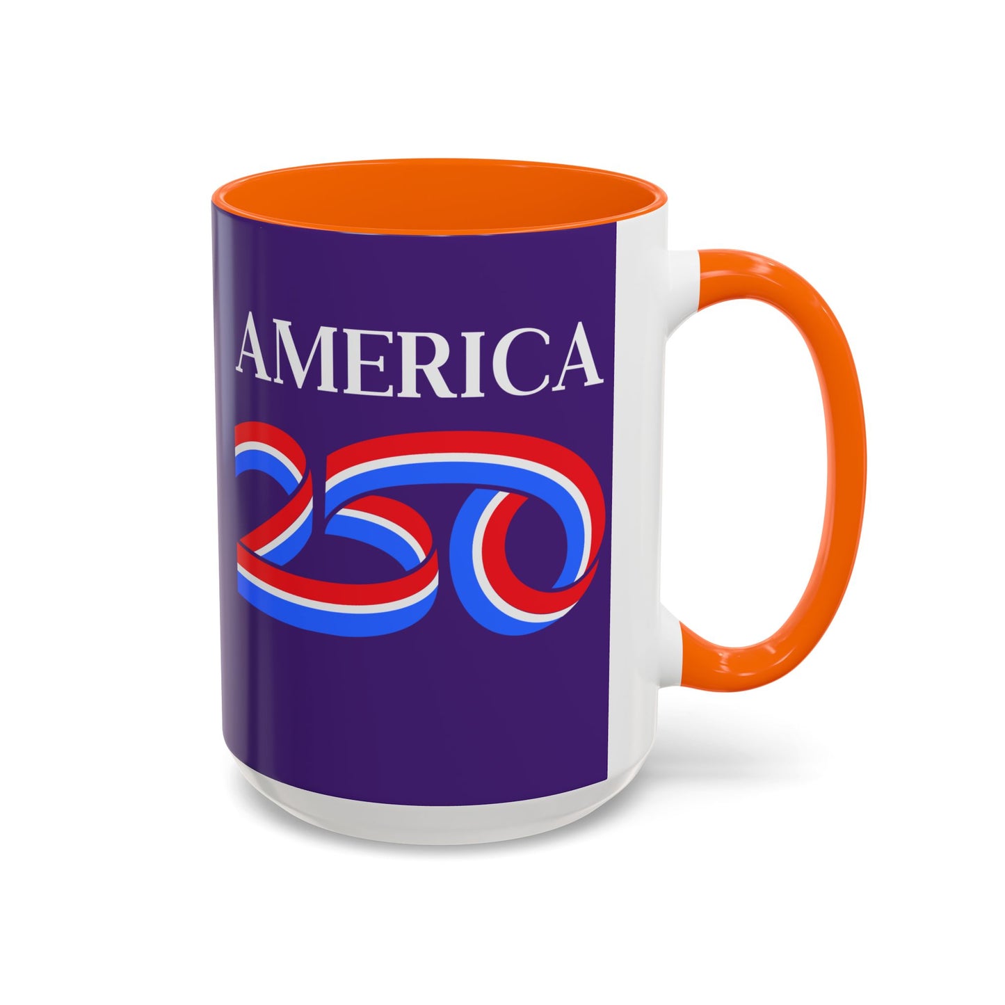 America 250 Dark Purple Accent Mug by theGreenDragonTavern.shop