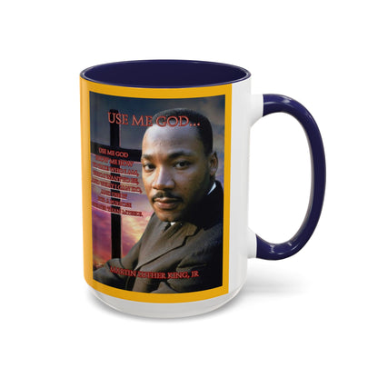 Use Me God, MLK Jr Yellow Accent Mug by theGreenDragonTavern.shop