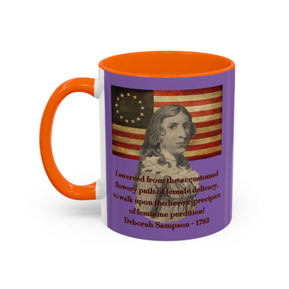 Deborah Sampson, America's Mulan Light Purple Accent Mug by theGreenDragonTavern.shop
