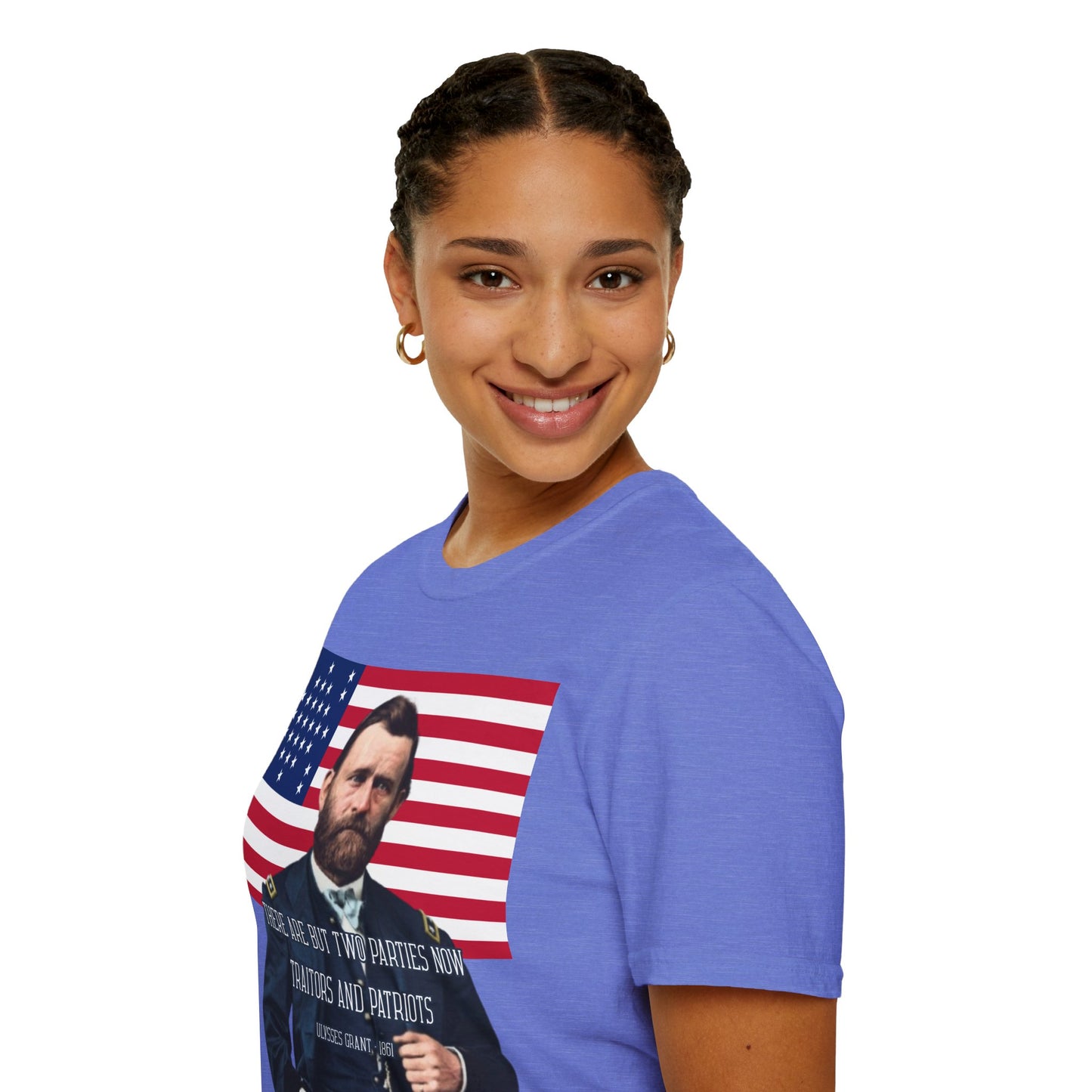 "Traitors and Patriots" Ulysses Grant Light colors Unisex T-Shirt by theGreenDragonTavern.shop