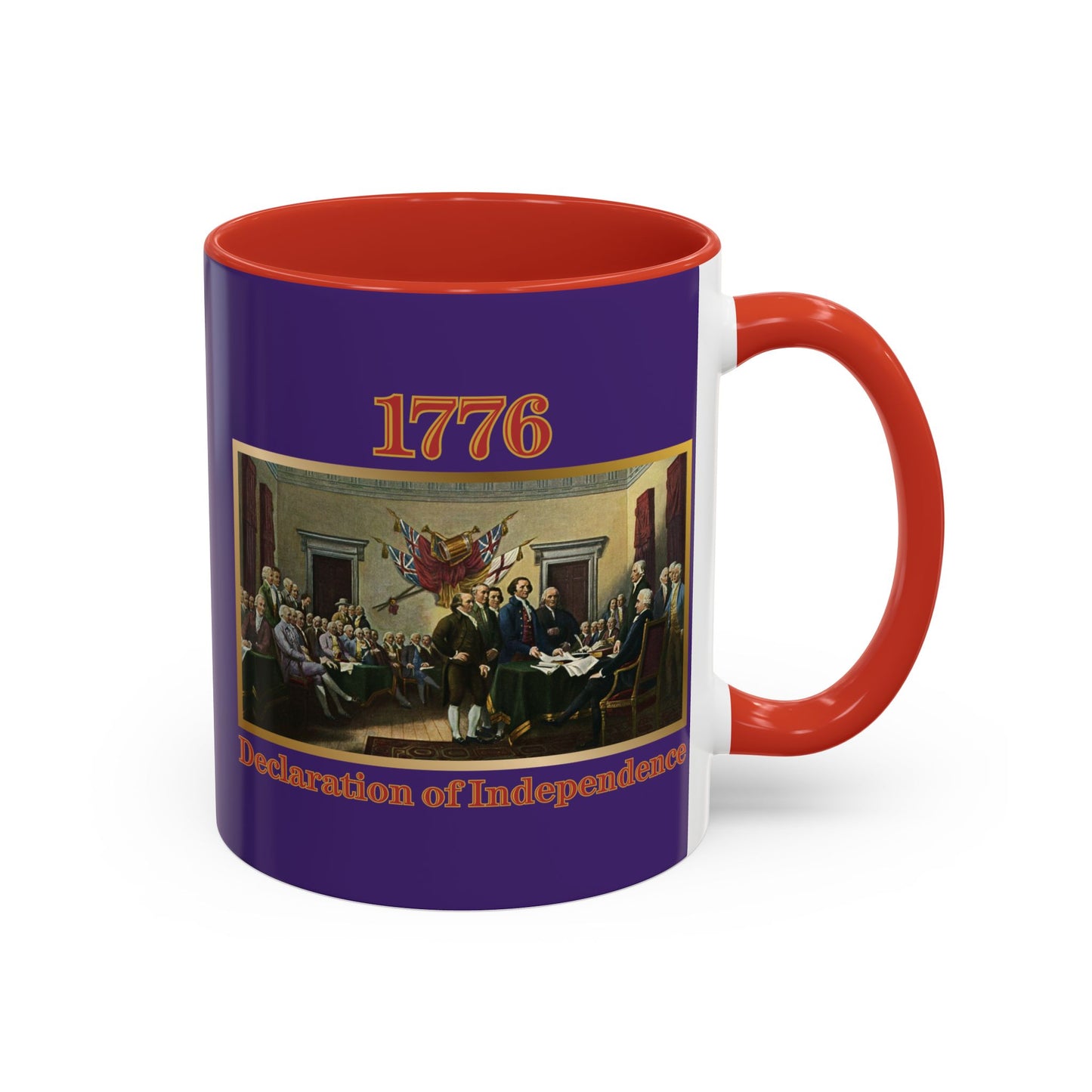 Declaration of Independence Dark Purple Accent Mug by theGreenDragonTavern.shop
