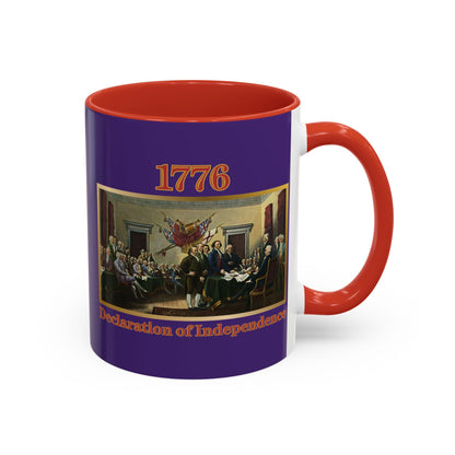 Declaration of Independence Dark Purple Accent Mug by theGreenDragonTavern.shop