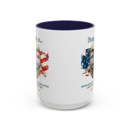Ronald Reagan Freedom Vendetta White Accent Mug by theGreenDragonTavern.shop
