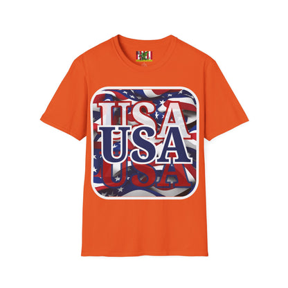 Red White and BLUE USA Patriot Light colors Unisex T-Shirt by theGreenDragonTavern.shop