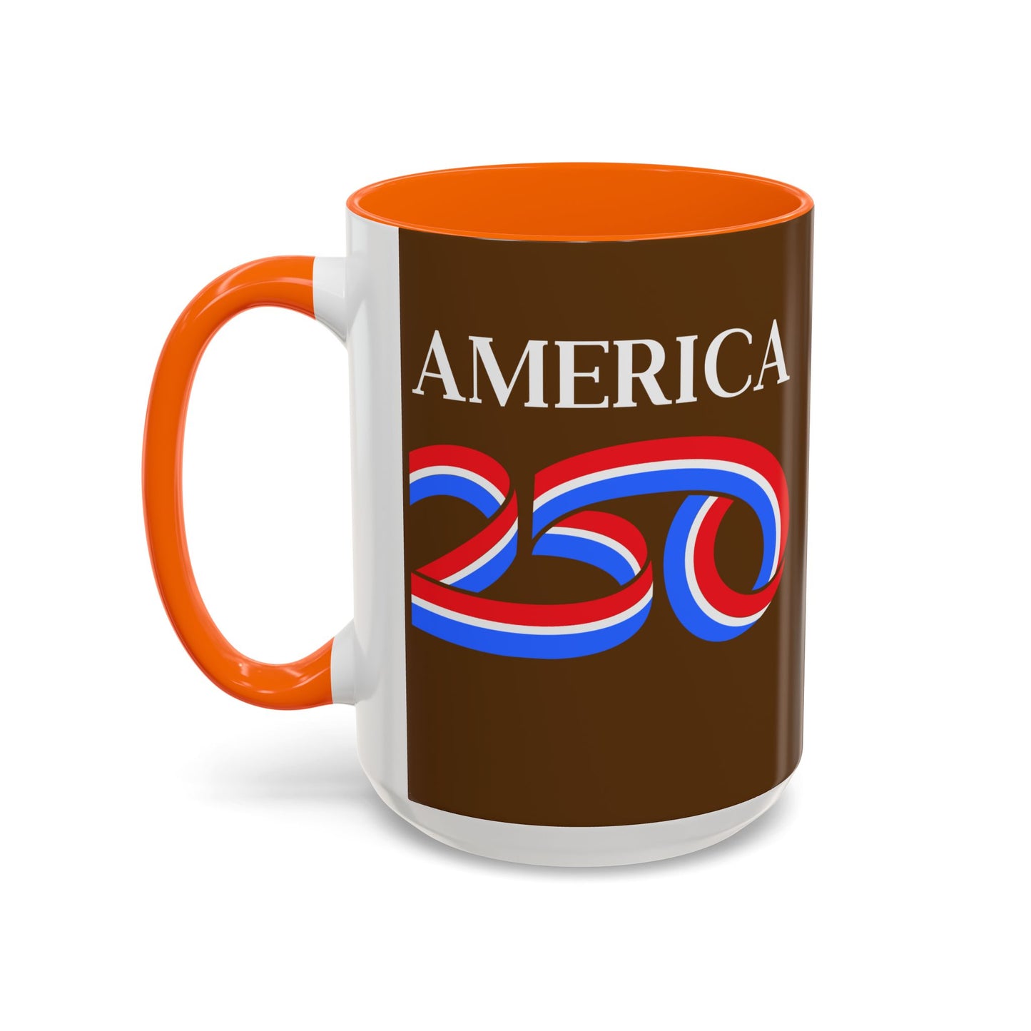 America 250 Brown Accent Mug by theGreenDragonTavern.shop