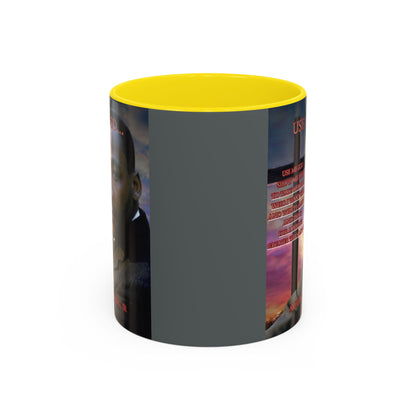 Use Me God, MLK Jr Grey Accent Mug by theGreenDragonTavern.shop