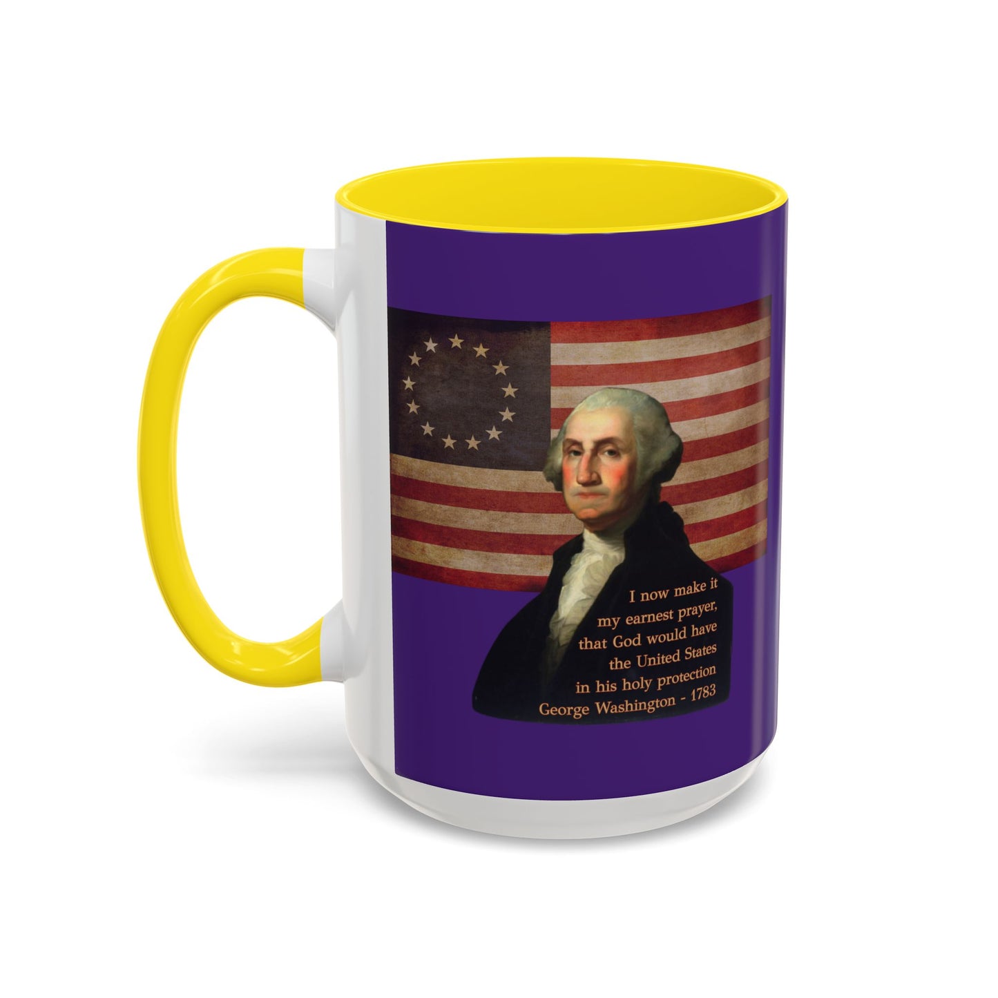 Washington's Earnest Prayer Purple Accent Mug by theGreenDragonTavern.shop