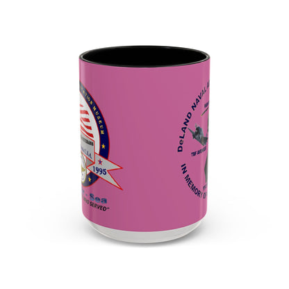 DNASM 2-sided, Founding & Student Art Pink Accent Mug by theGreenDragonTavern.shop