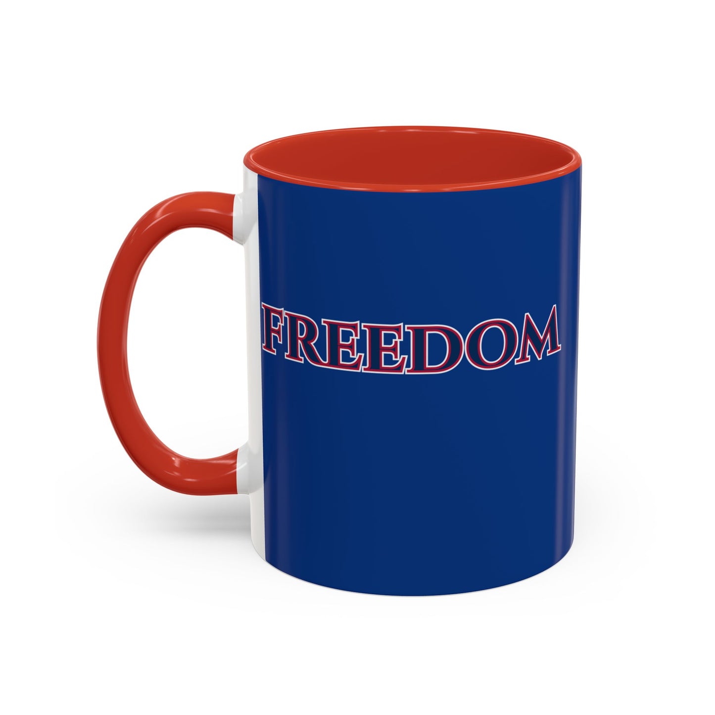 Freedom, Dark Blue Accent Mug by theGreenDragonTavern.shop