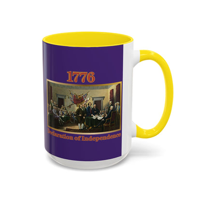 Declaration of Independence Dark Purple Accent Mug by theGreenDragonTavern.shop