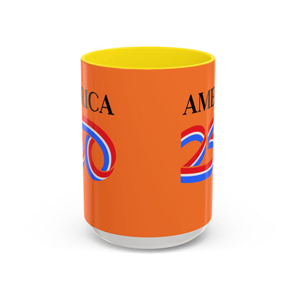 America 250 Orange Accent Mug by theGreenDragonTavern.shop