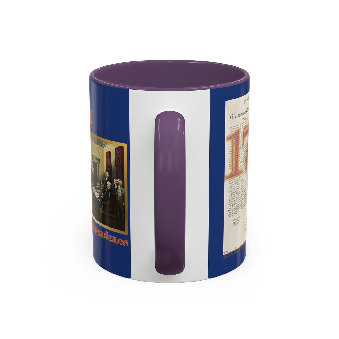 Declaration of Independence Dark Blue Accent Mug by theGreenDragonTavern.shop