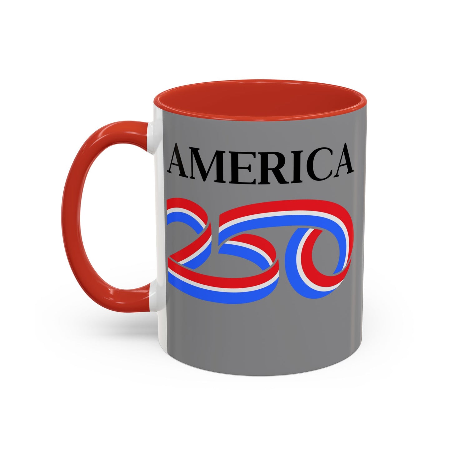 America 250 Grey Accent Mug by theGreenDragonTavern.shop