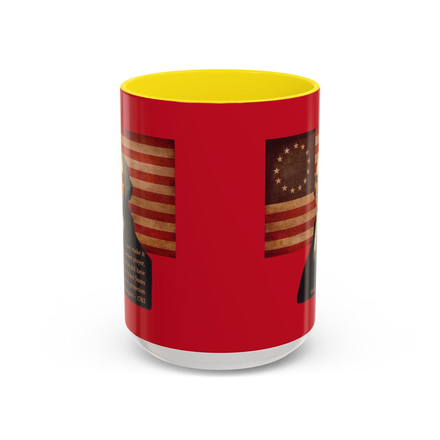 Washington's Earnest Prayer Red Accent Mug by theGreenDragonTavern.shop