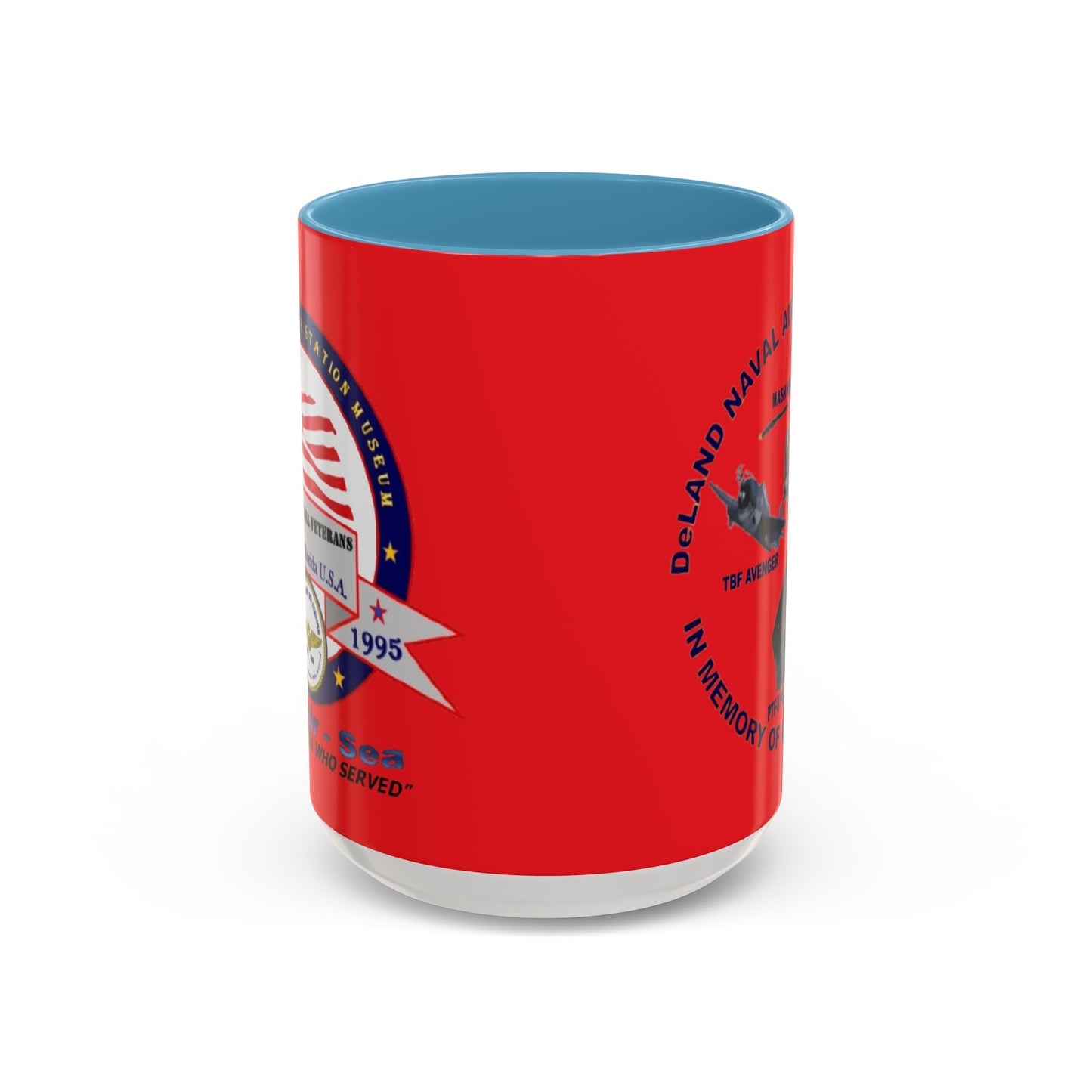 DNASM 2-sided, Founding & Student Art Red Accent Mug by theGreenDragonTavern.shop