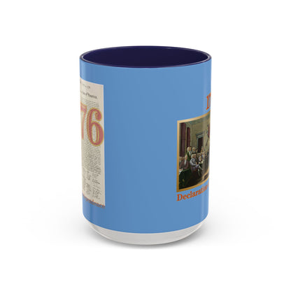 Declaration of Independence Light Blue Accent Mug by theGreenDragonTavern.shop