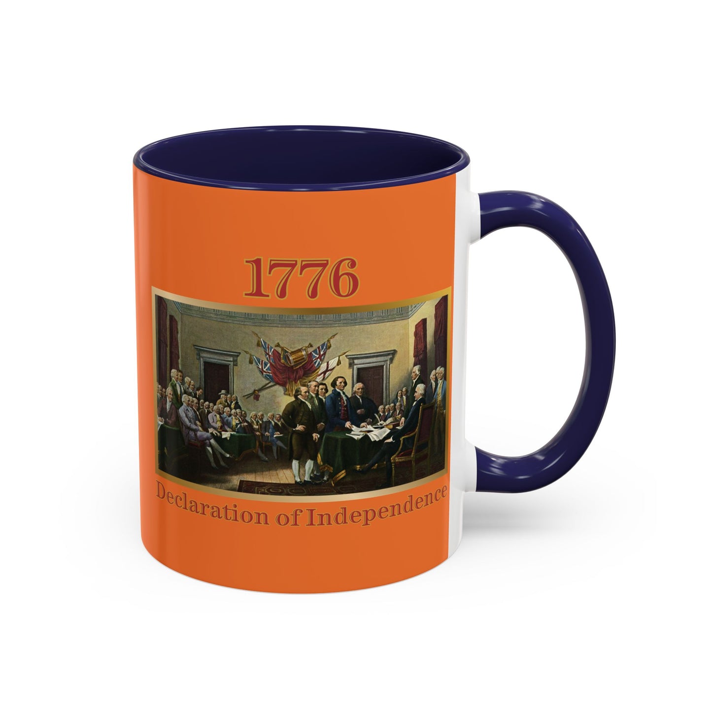 Declaration of Independence Orange Accent Mug by theGreenDragonTavern.shop