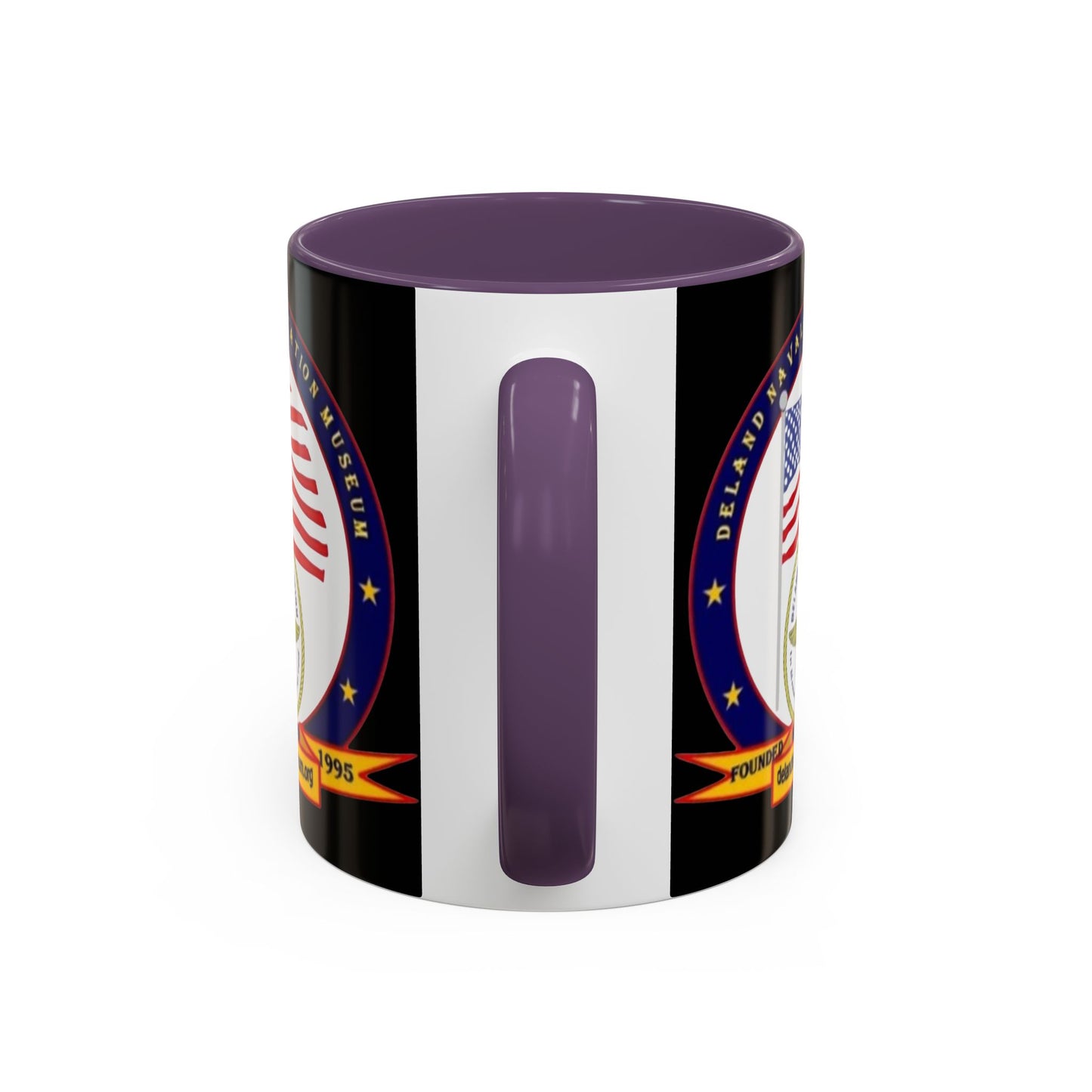 DeLand Naval Air Station Museum Black Accent Mug by theGreenDragonTavern.shop