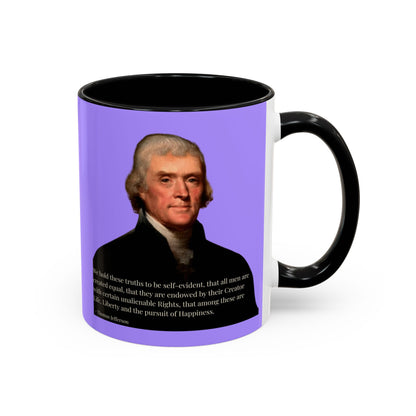 We hold these truths to be self-evident Light Purple Accent Mug by theGreenDragonTavern.shop