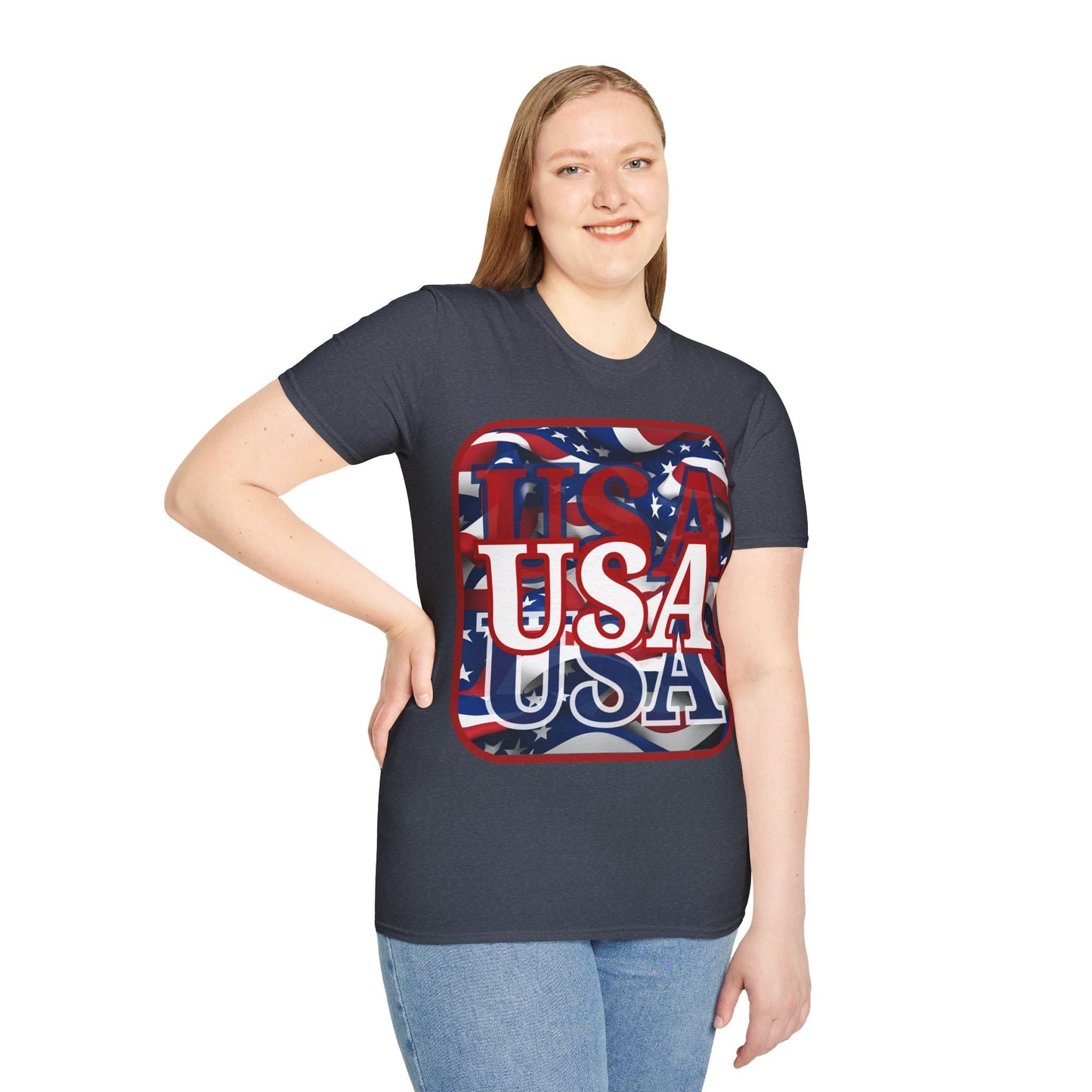 Red WHITE and Blue USA Patriot Dark colors Unisex T-Shirt by theGreenDragonTavern.shop