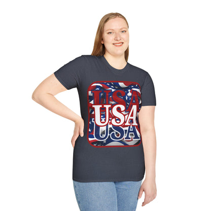 Red WHITE and Blue USA Patriot Dark colors Unisex T-Shirt by theGreenDragonTavern.shop