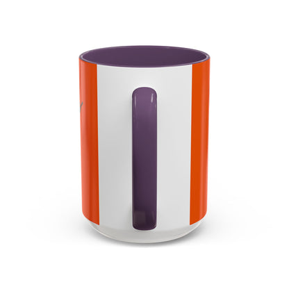 Hula Girl Packin' Heat Orange Accent Mug by theGreenDragonTavern.shop