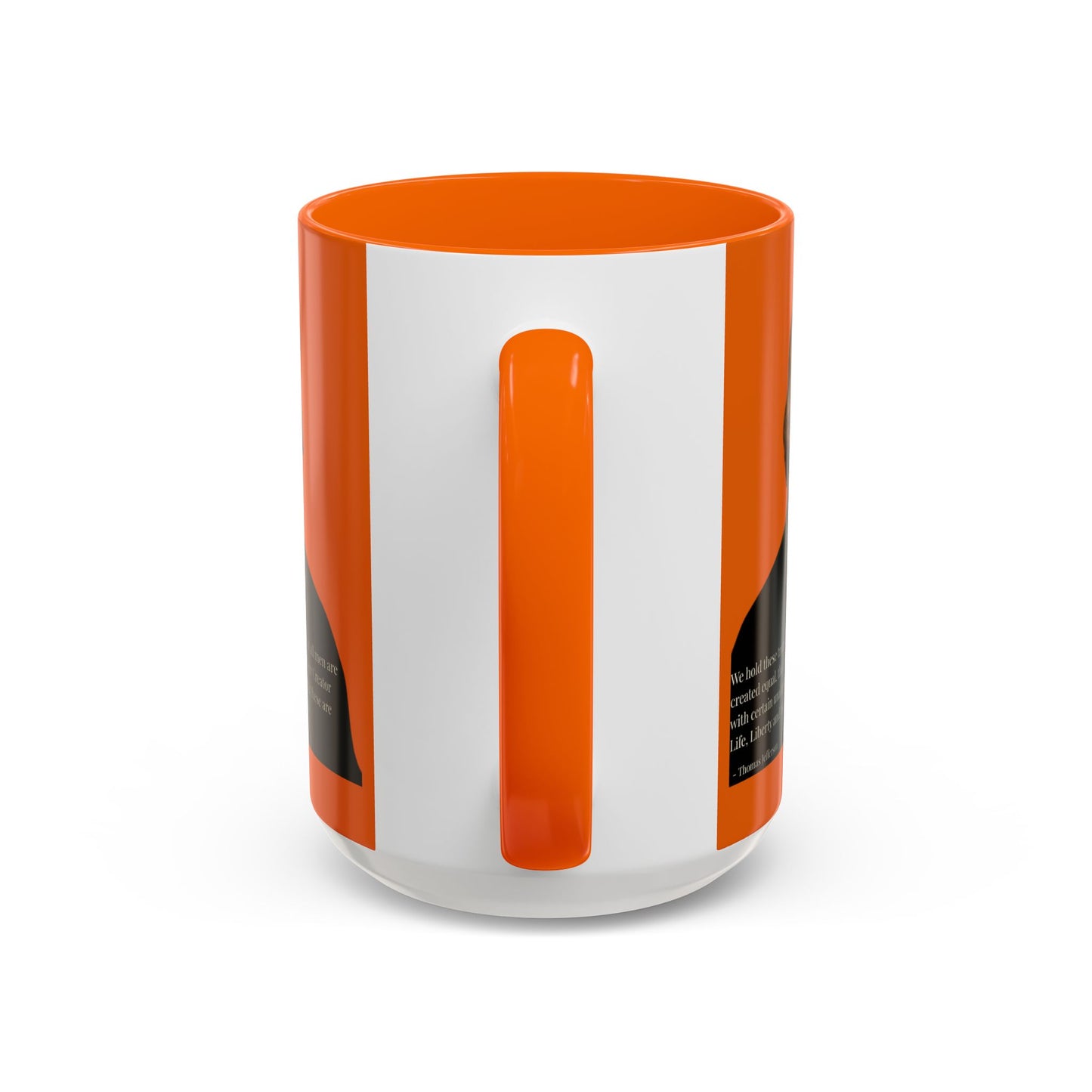 We hold these truths to be self-evident Orange Accent Mug by theGreenDragonTavern.shop