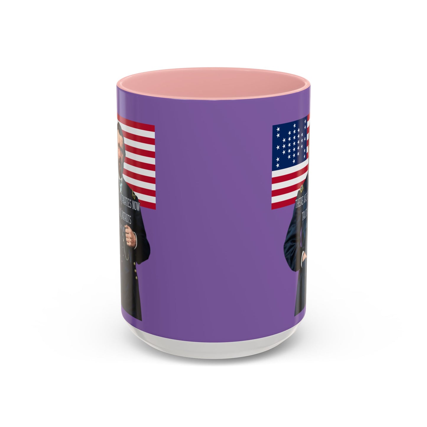 "Traitors and Patriots" Ulysses Grant Light Purple Accent Mug by theGreenDragonTavern.shop