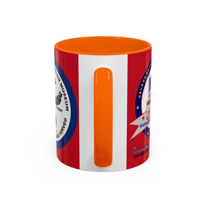 DNASM 2-sided, Founding & Student Art w/Navy Ring Red Accent Mug by theGreenDragonTavern.shop