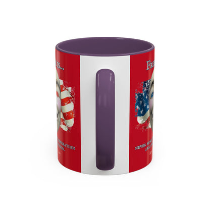 Ronald Reagan Freedom Vendetta Red Accent Mug by theGreenDragonTavern.shop