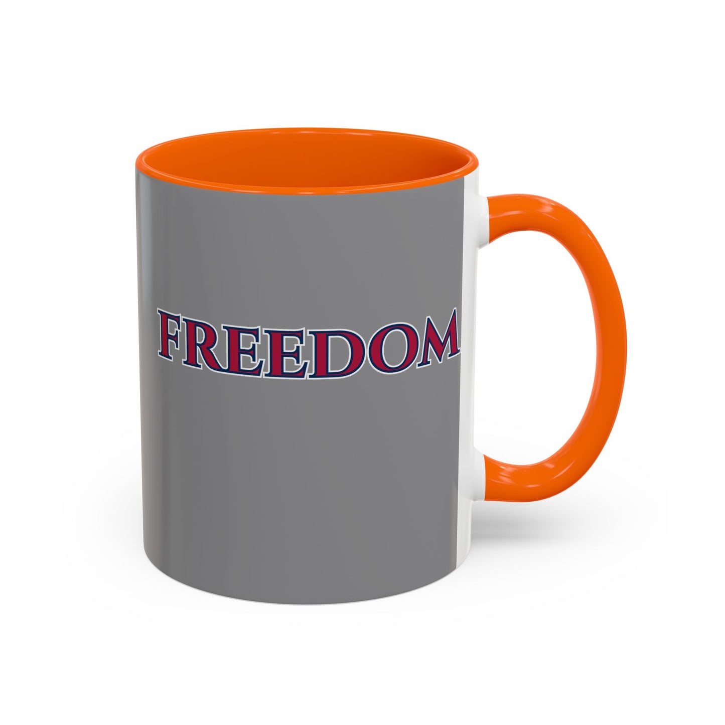 Freedom, Grey Accent Mug by theGreenDragonTavern.shop
